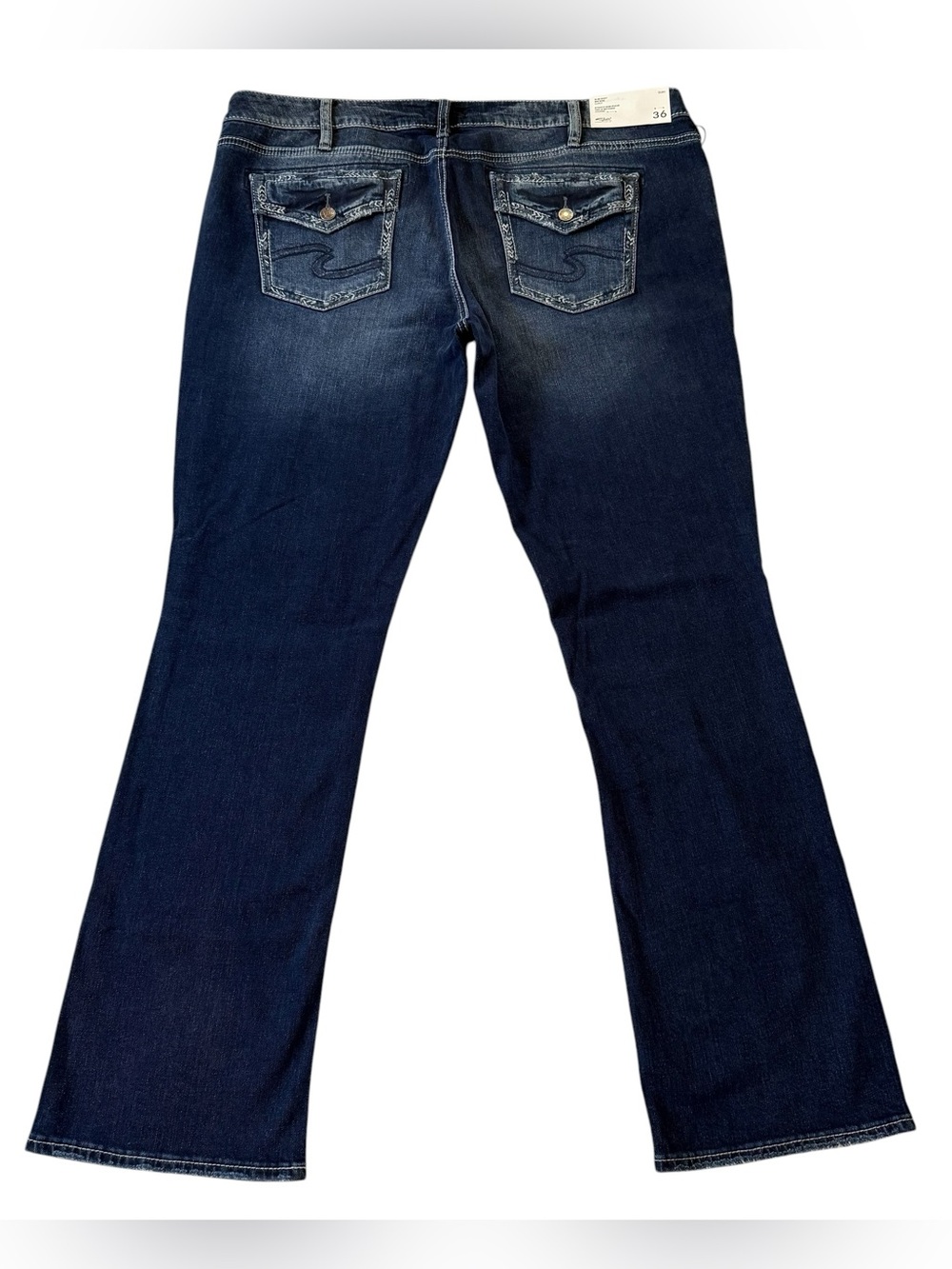NWT Silver Jeans Suki Slim Boot Mid Rise Curvy Dark Wash Women’s Size W36/L33 - Picture 2 of 15
